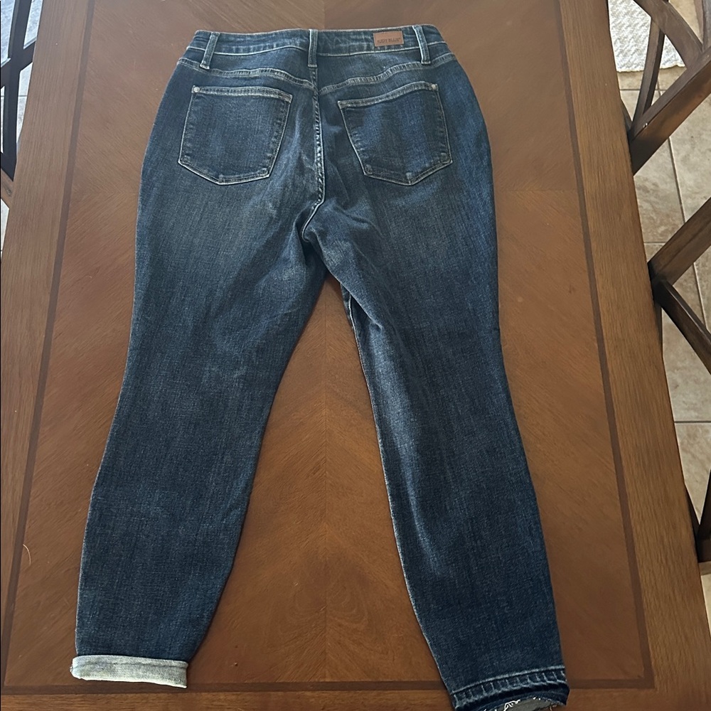 Judy Blue Dark Wash Ankle Jeans - Picture 5 of 5